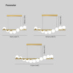 Valentina Nordic Linear LED Pendant Light, 7/9/11 Heads