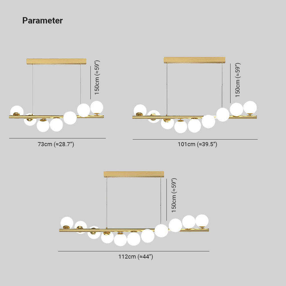 Valentina Nordic Linear LED Pendant Light, 7/9/11 Heads