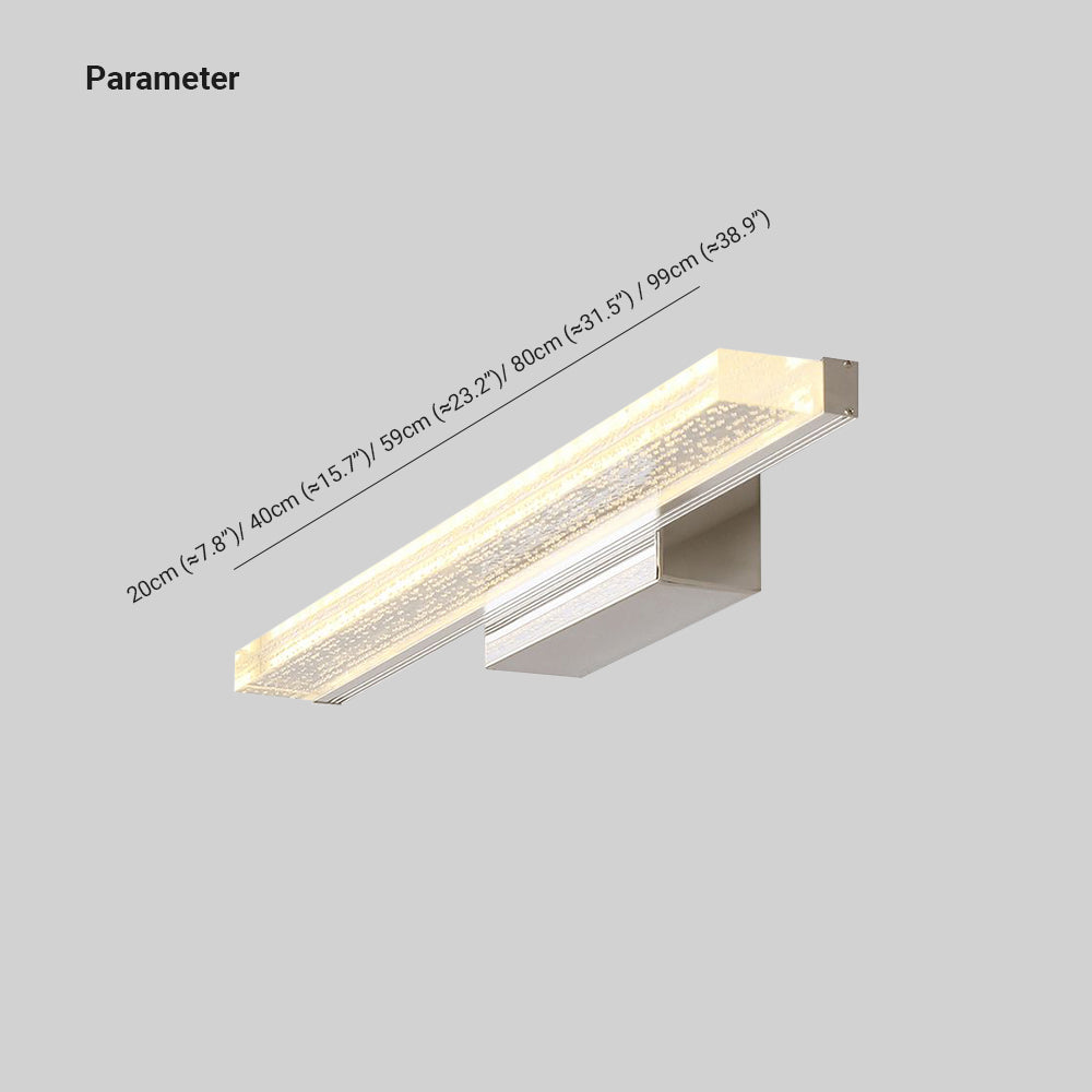 Arisha Modern Rectangular Metal Modern Wall Lamp, Silver