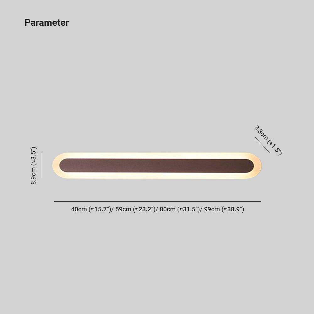 Arisha Modern Linear Vanity Wall Lamp, White/Brown, Bathroom