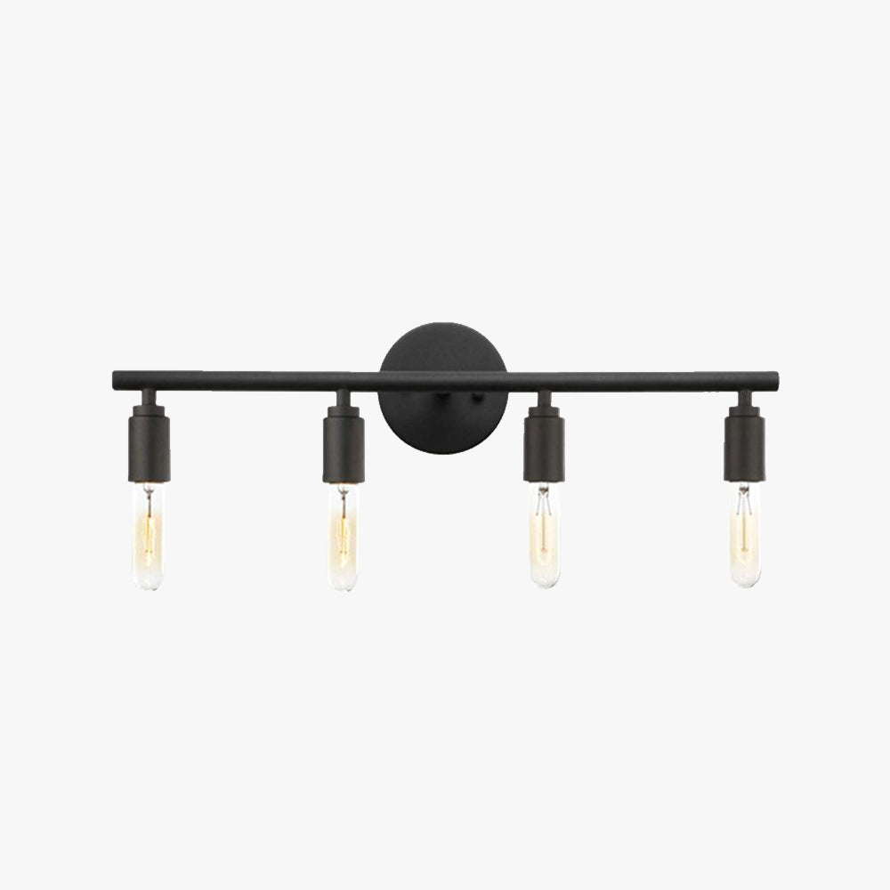 Silva Modern Glass Vanity Wall Lamp, Black, Bathroom, 3/4 Light