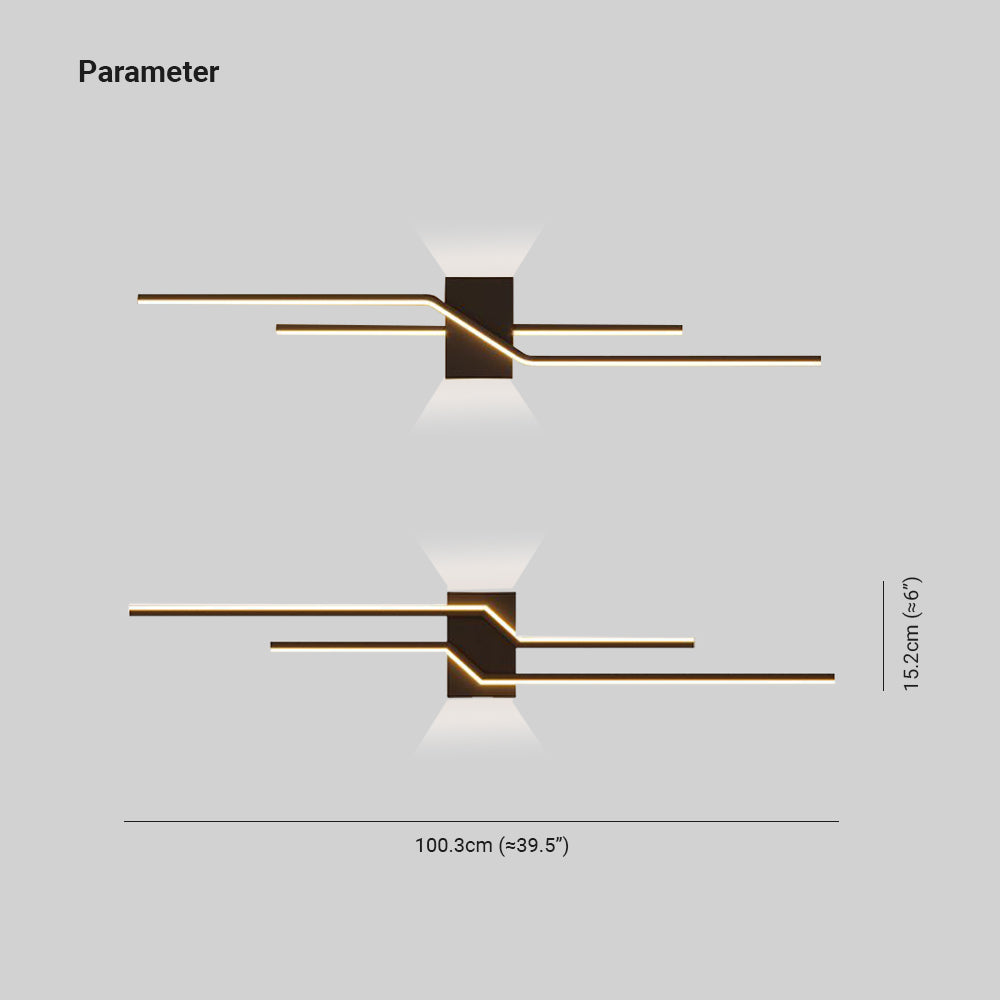 Arisha Minimalist Linear Metal Vanity Wall Light