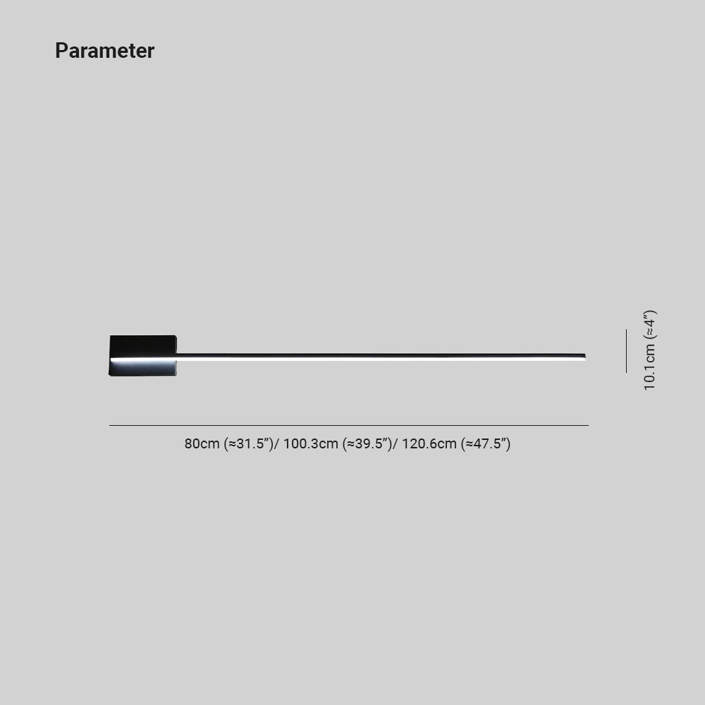 Arisha Minimalist Linear Metal Vanity Wall Light, Black, Bathroom