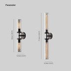 Arisha Modern Cylindrical Metal Led Wall Lamp, Black/Copper