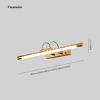 Tiffany Modern Linear Vanity Wall Lamp, Gold, Bathroom/Kitchen