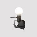Arisha Modern Decorative Man Metal Wall Lamp, White/Black