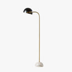 Eryn Floor Lamp Semi Circular Retro/Minimalist, Metal/Marble, Black, Bedroom