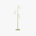 Lily Green Shade Flower Floor Lamp, Metal/Glass, Living Room/Bedroom