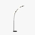 Valentina Modern Arc Multi Head Bubble Floor Lamp Black/Gold