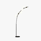 Valentina Modern Arc Multi Head Bubble Floor Lamp Black/Gold