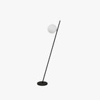 Valentina Minimalistic Black Orb Linear Floor Lamp, Living room