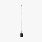 Edge Minimalist Linear Floor Lamp, Black/Gold, Metal/Marble