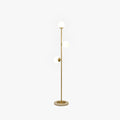 Valentina Modern Globe Brass/Glass Floor Lamp, 3 Heads
