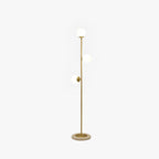 Valentina Modern Globe Brass/Glass Floor Lamp, 3 Heads