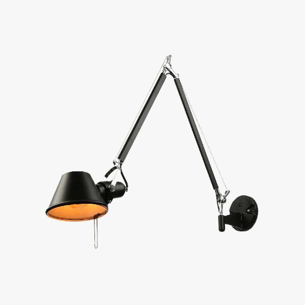 Epoch Modern Simple Adjustable Wall Lamp, Black/Chrome, Bedroom