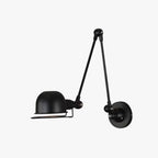 Epoch Wall Lamp Dome Modern, Metal Arm Adjustable, Black/White, Bedroom