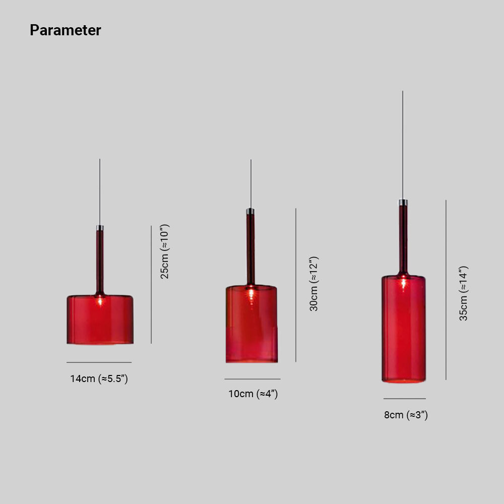 Valentina Minimalist Modern Glass LED Pendant Light, 3 Style