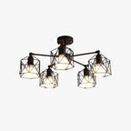 Arisha Black Semi-Flush Mount Ceiling Light