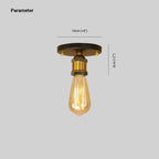 Silva Retro Vintage Bulb Semi-Flush Mount Ceiling Light