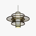 Muto Lotus-Shaped Rattan Pendant Light