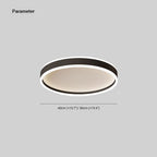 Arisha Modern Round Led Metal Flush Mount Ceiling Light, White/Black