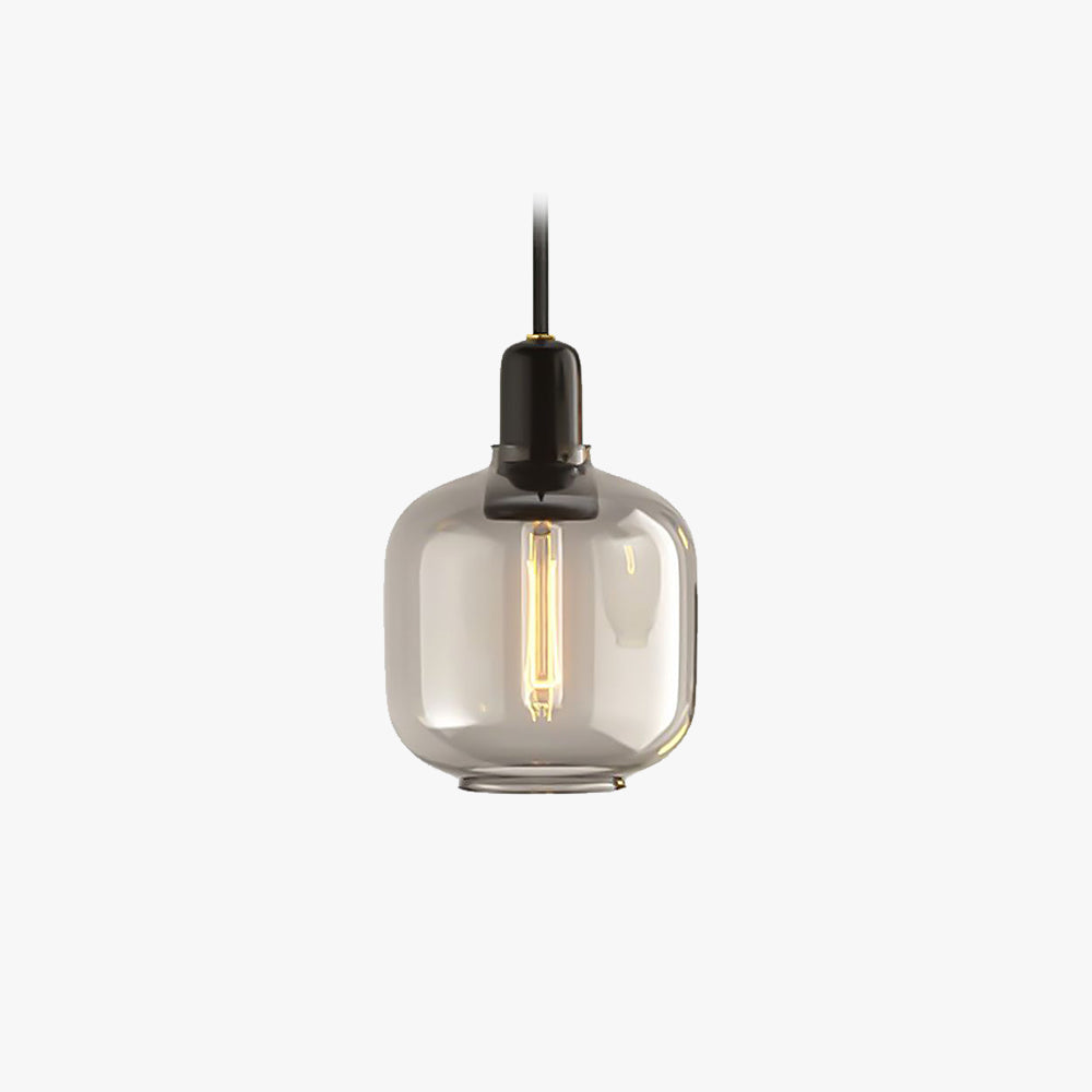 Valentina Designer Cylinder Pendant Light, Marble & Glass