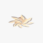 Arisha Minimalist Art Deco Flower Flush Mount Ceiling Light, White, Living Room