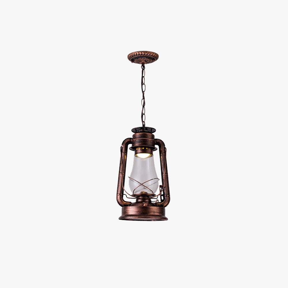 Silva Vintage Rustic Kerosene Pendant Light, 3 Color, 4 Style
