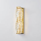 Kristy Modern Rectangular Vanity Metal Crystal LED Wall Lamp