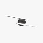 Arisha Modern Bi-Linear LED Vanity Wall Lamp, Black/Silver