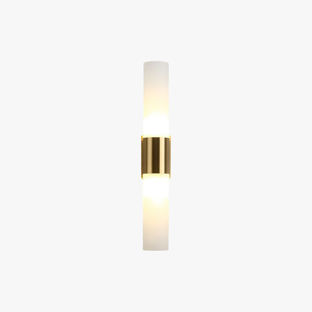 Arisha Modern Double Headed Metal Glass Vanity Wall Lamp, Black/Gold
