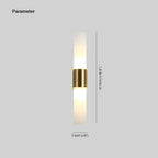 Arisha Modern Double Headed Metal Glass Vanity Wall Lamp, Black/Gold