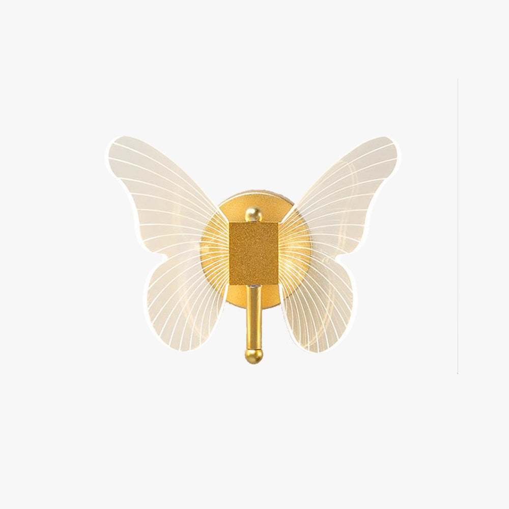 Arisha Cute Butterfly Metal Wall Lamp, Gold
