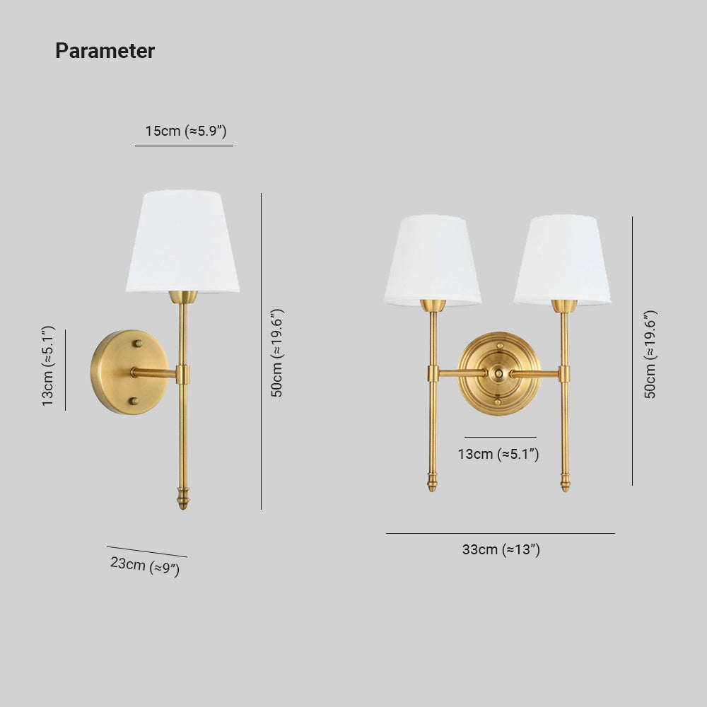 Tiffany Vanity Wall Lamp, 1/2 Light