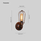 Silva Vintage Iron Wall Lamp, Black/Rust/Bronze/Gold/Silver