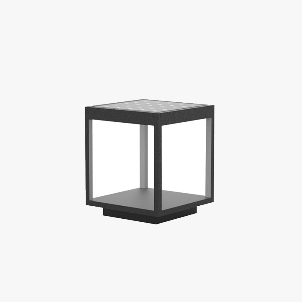 Ray Modern Rectangular Metal LED Outdoor Light Post