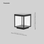 Ray Modern Rectangular Metal LED Outdoor Light Post