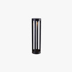Ray Minimalist Cylindrical Hollow Solar Outdoor Path Light, Black