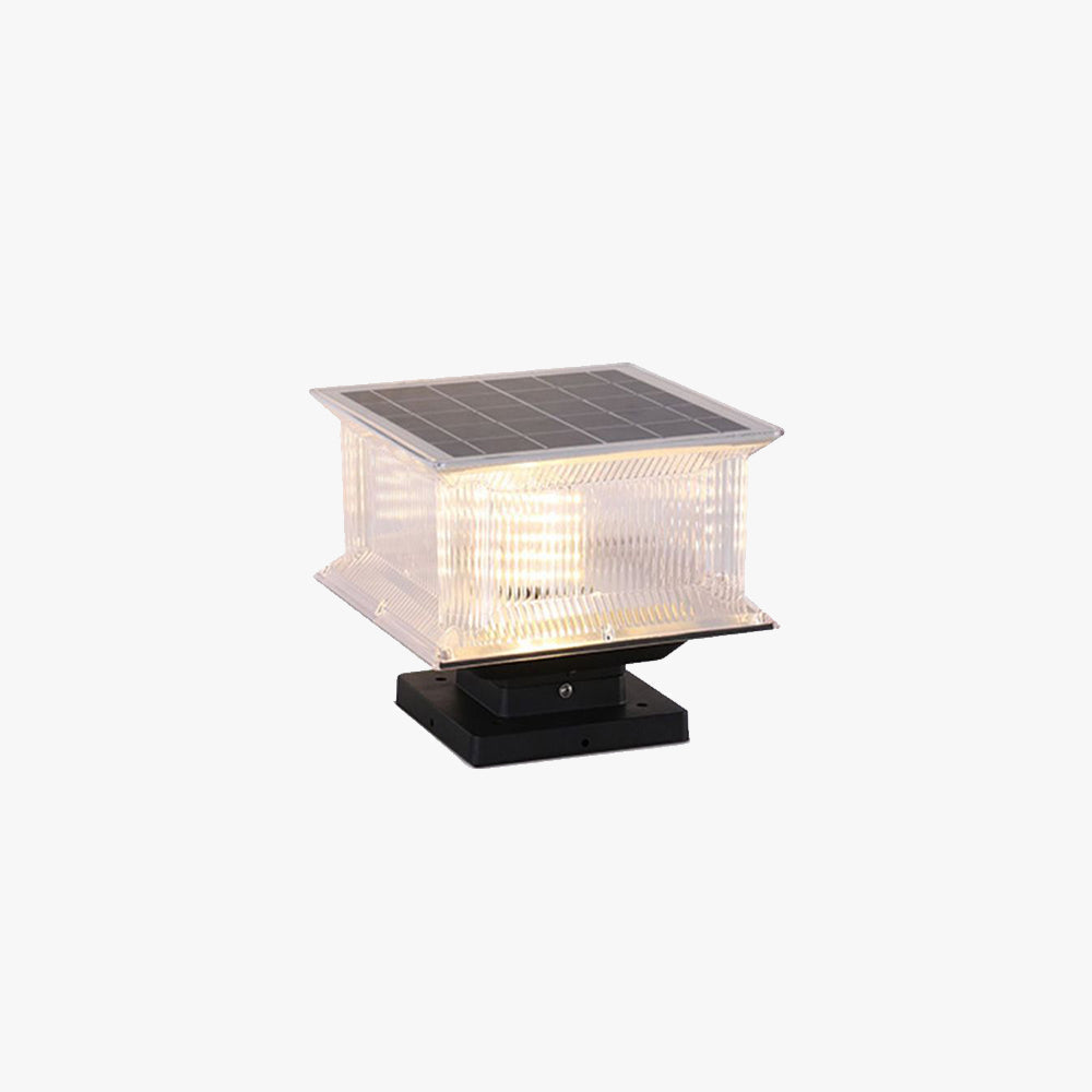 Ray Contemporary LED Rectangular Metal Outdoor Lamp, Black