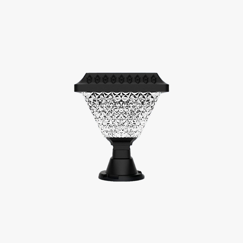 Ray Modern Geometry Outdoor Floor Lamp, Black