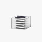 Ray Modern Rectangular Metal Outdoor Solar Lamp, Black