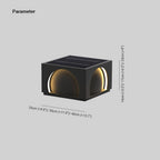 Ray Modern Rectangular Metal Outdoor Lamps Post, Black