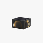 Ray Modern Rectangular Metal Outdoor Lamps Post, Black