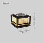 Ray Contemporary LED Rectangular Metal Outdoor Lamps, Black
