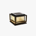 Ray Contemporary LED Rectangular Metal Outdoor Lamps, Black