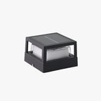 Ray Modern Cube/Cylinder Metal Lamp Outdoor, Black