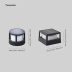 Ray Modern Cube/Cylinder Metal Lamp Outdoor, Black
