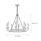 Xenuvyh Modern Minimalist Vintage Industrial Metal Chandelier