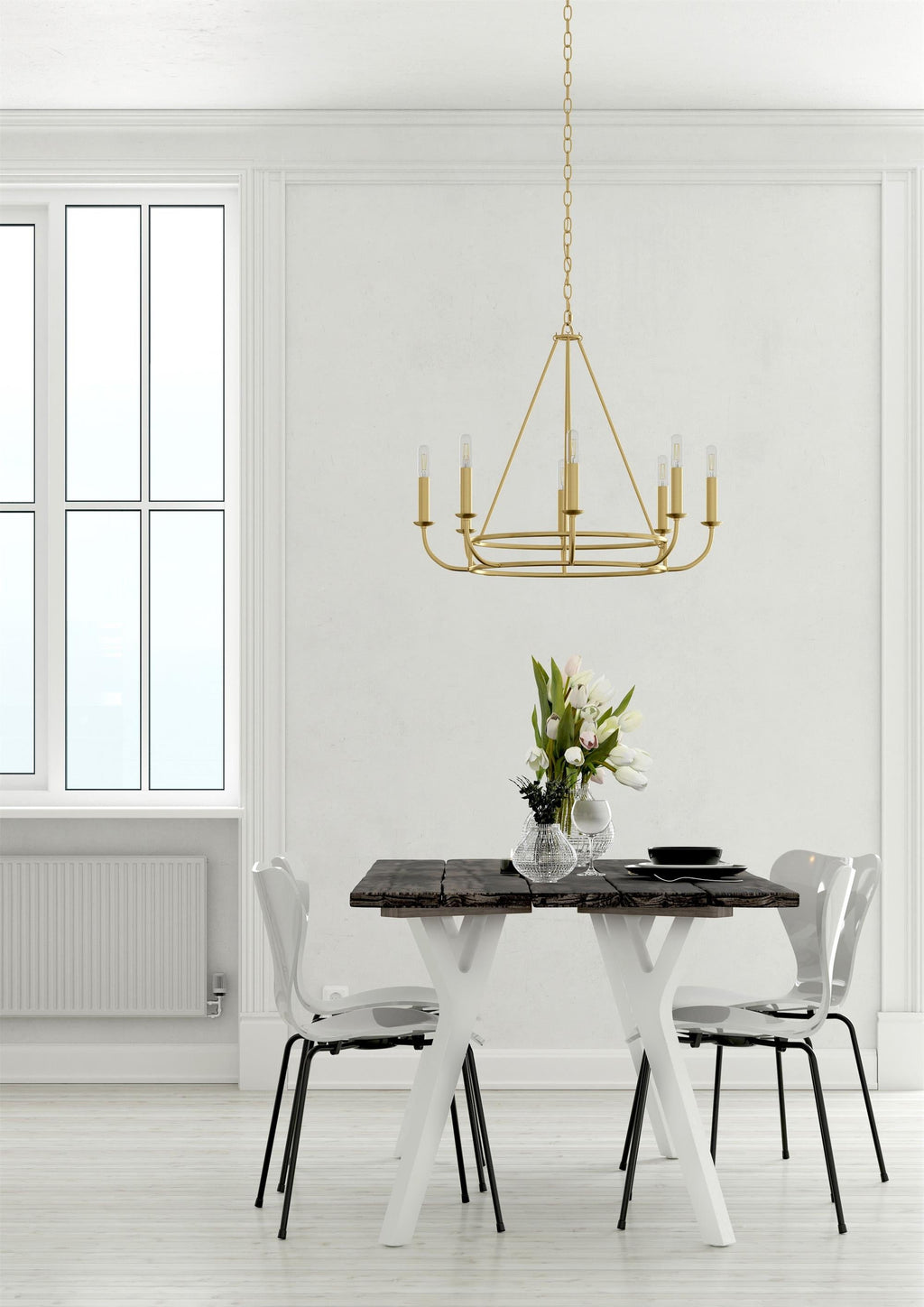 Xenuvyh Modern Minimalist Vintage Industrial Metal Chandelier