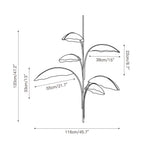 Rauduvyu Modern Minimalist Leaf Black Metal Chandelier